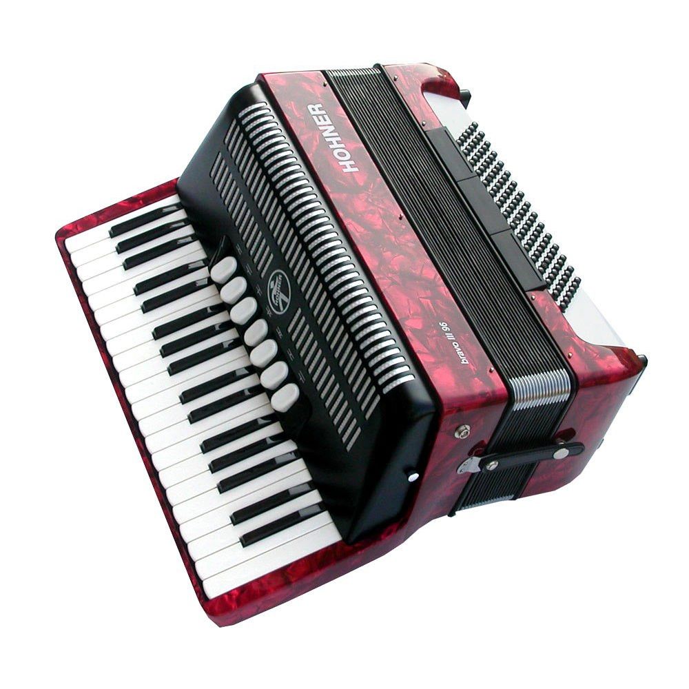 Hohner Bravo III 96 Akordiyon (Kırmızı)
