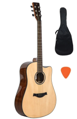 Valler VA530C LH Akustik Solak Gitar Cutaway Parlak Cilalı