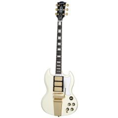 Epiphone 1963 Les Paul SG Custom Maestro Vibrola Elektro Gitar (Classic White)