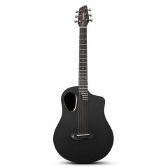 Donner Rising G2 Carbon Fiber Elektro Akustik Gitar (Transparent Black)