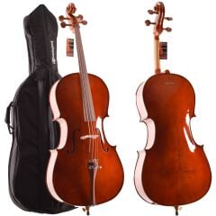 Çello (Viyolonsel) Dominguez 4/4 Gül Aksamlı Parlak DCR44CRP1