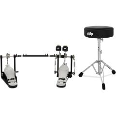 PDP Drums 700 Serisi 2 Parça Aksam Paketi (Tabure & Double Kick Pedalı)