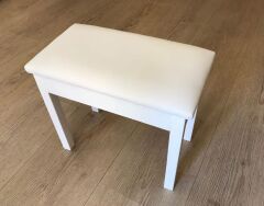 CREMONIA PTCWH 50 CM PİYANO TABURESİ, BEYAZ, SANDIKLI
