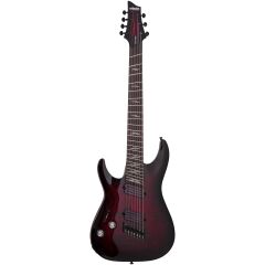 Schecter Omen Elite-7 Multiscale 7 Telli Solak Elektro Gitar (Black Cherry Burst)