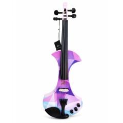 Aileen AV-D501-CP 4/4 Elektro Keman (Crystal Purple) + Keman Yastığı Hediyeli