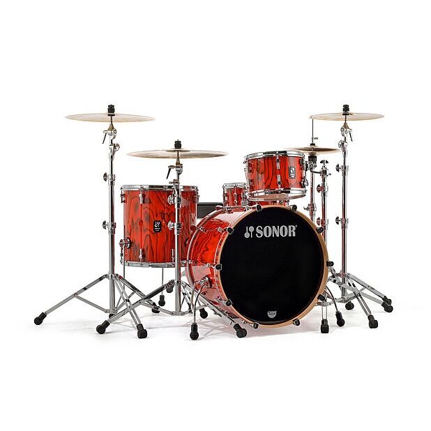 Sonor 22'' ProLite Serisi 4 Parça Akustik Davul Seti (Fiery Red)