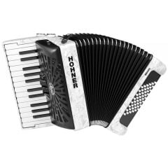 Hohner A16512 Bravo II 48 Akordiyon (White Pearl)