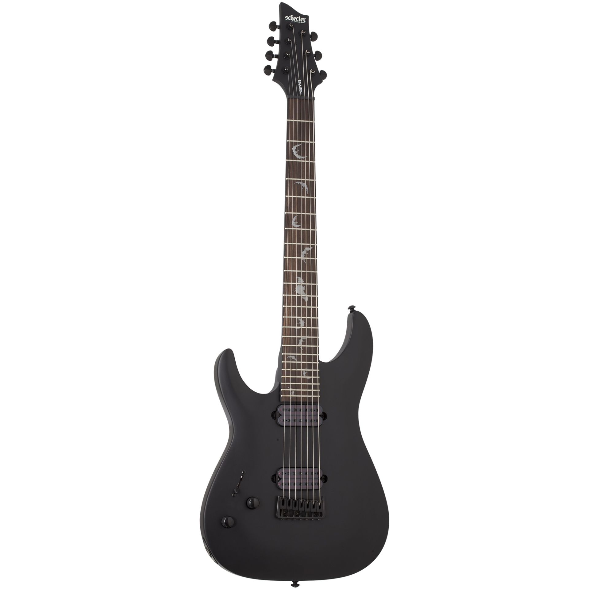 Schecter Damien Platinum-7 Solak Elektro Gitar (Satin Black)