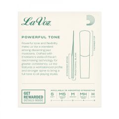 D'Addario Woodwinds La Voz RJC10MH Alto Saksafon Kamışı Medium Hard