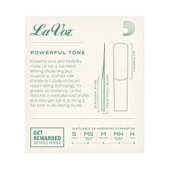 D'Addario Woodwinds La Voz RJC10MS Alto Saksafon Kamışı Medium Soft