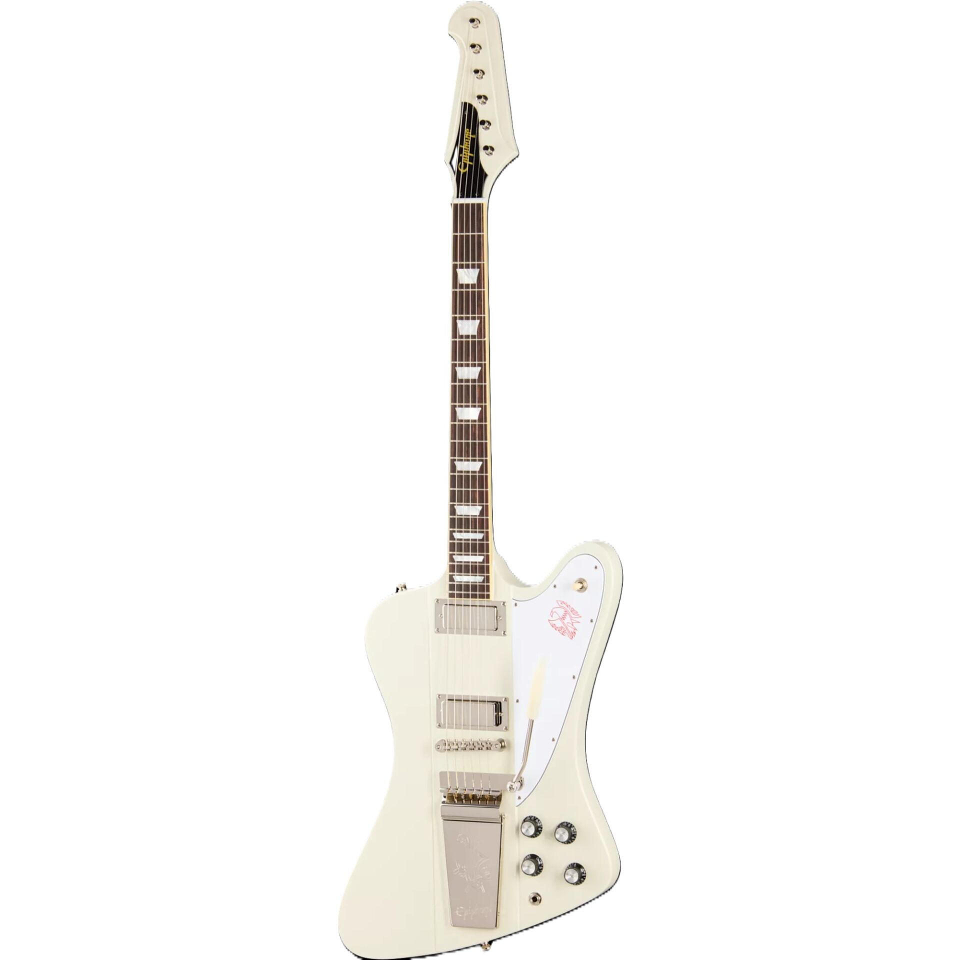 Epiphone 1963 Firebird V Elektro Gitar (Polaris White)
