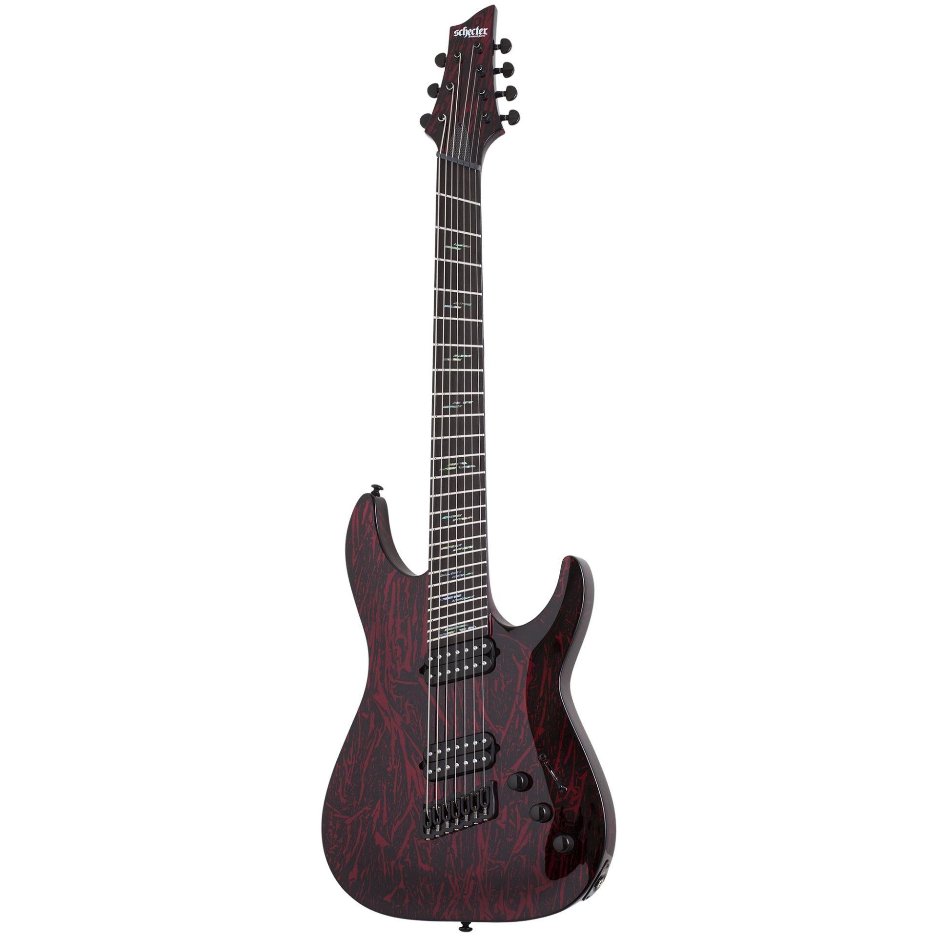 Schecter  C-7 Multiscale Silver Mountain 7 Telli Elektro Gitar (Blood Moon)
