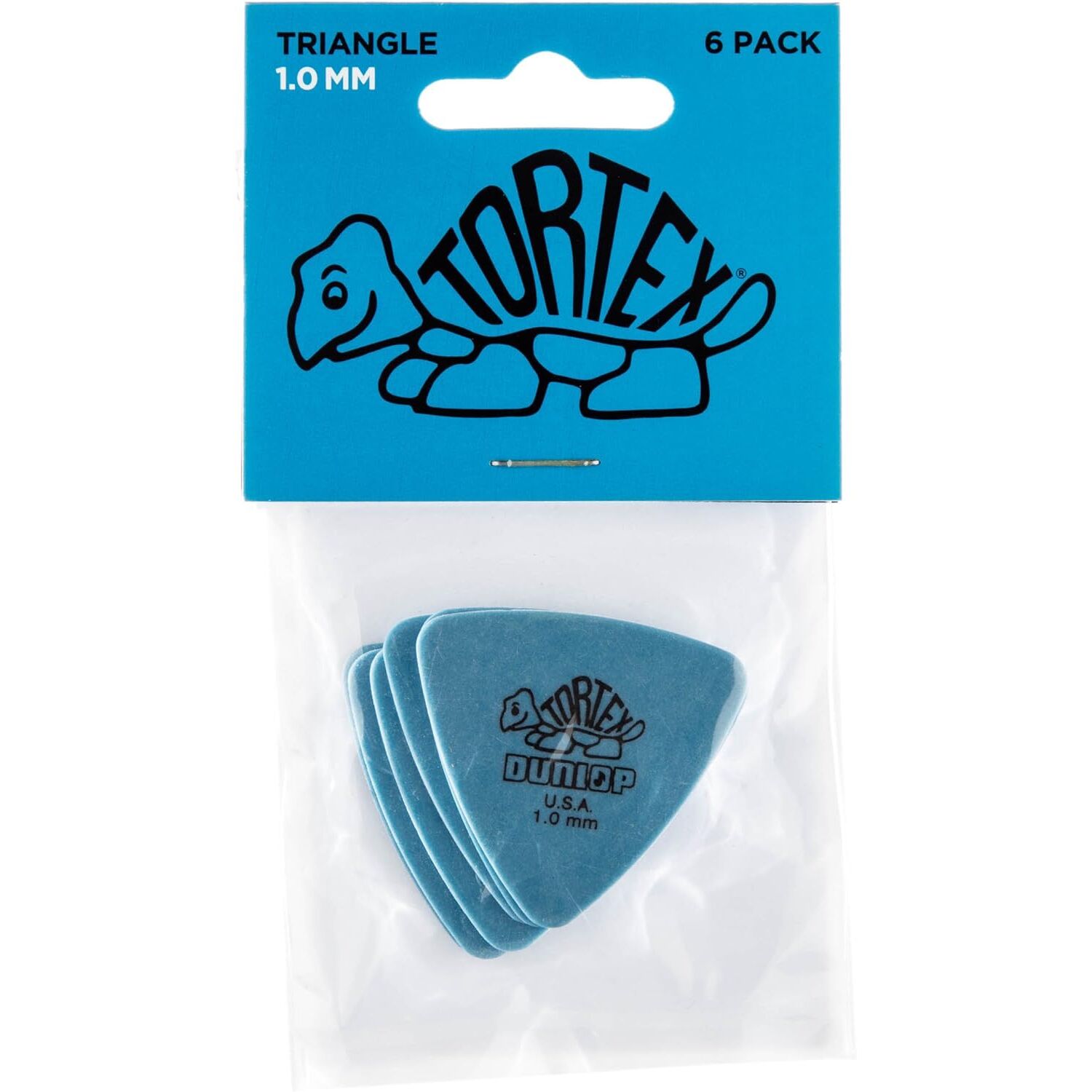 Jim Dunlop 431P1.0 Tortex Triangle Blue 6'lı Paket Pena (1.00 mm)