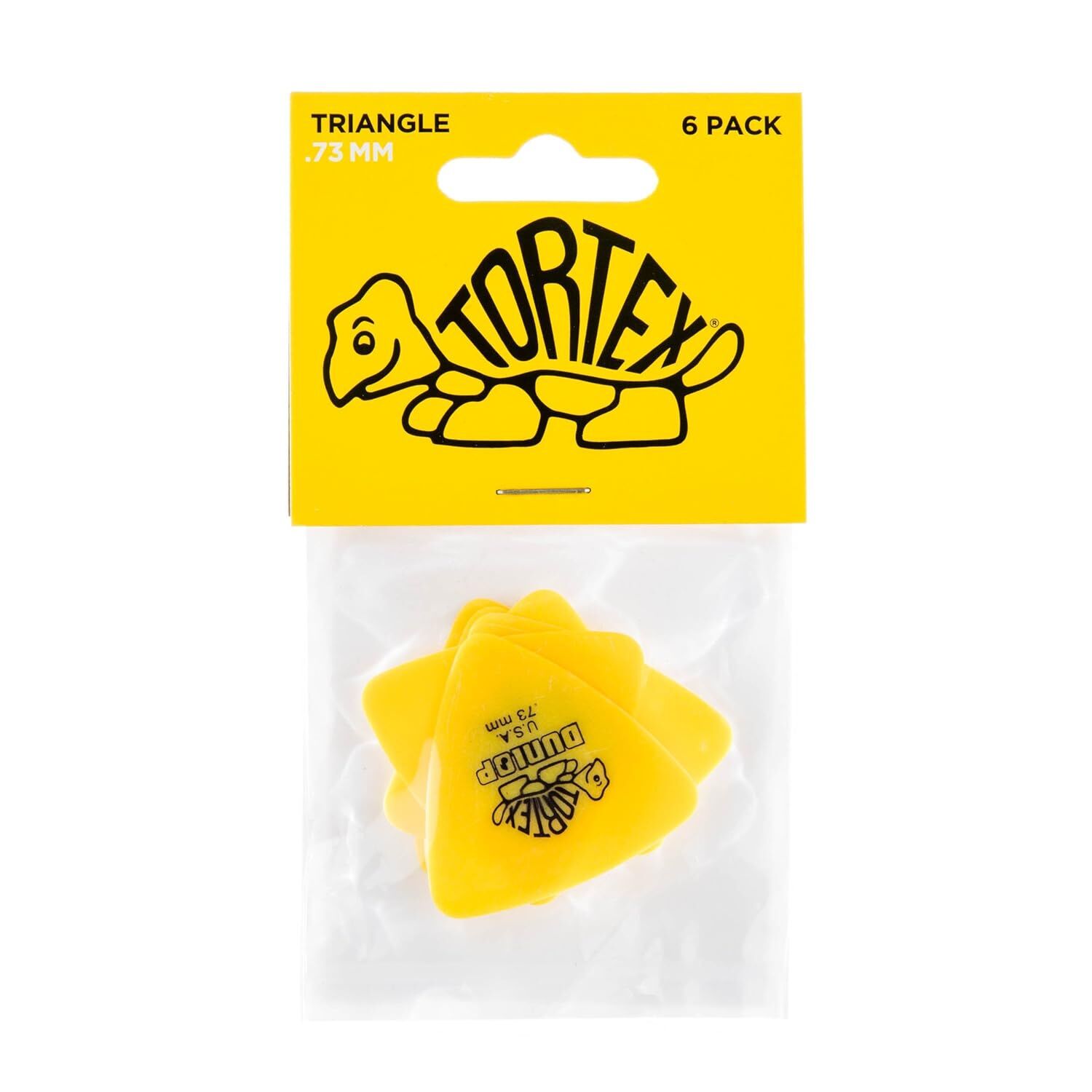 Jim  Dunlop 431P.73 Tortex Triangle Yellow 6'lı Paket Pena (0.73 mm)