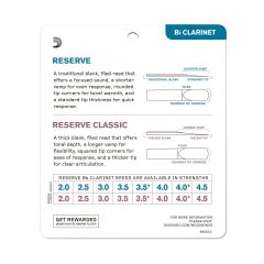 D'Addario Woodwinds Reserve Sib Klarnet Kamışı - Sampler Pack 2,5/3,0