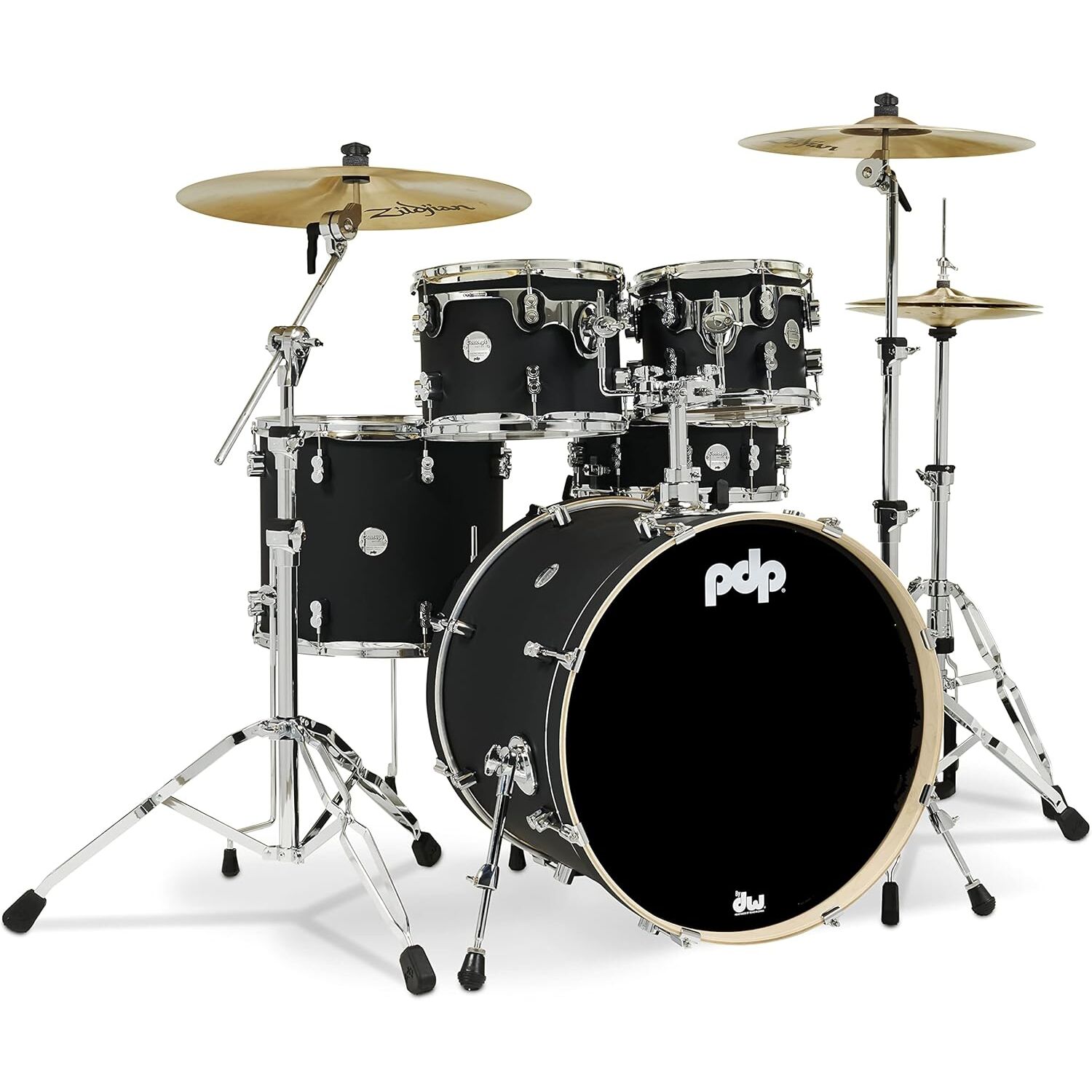 PDP Drums Concept Maple 5 Parça 22'' Akustik Davul (Mat Siyah)