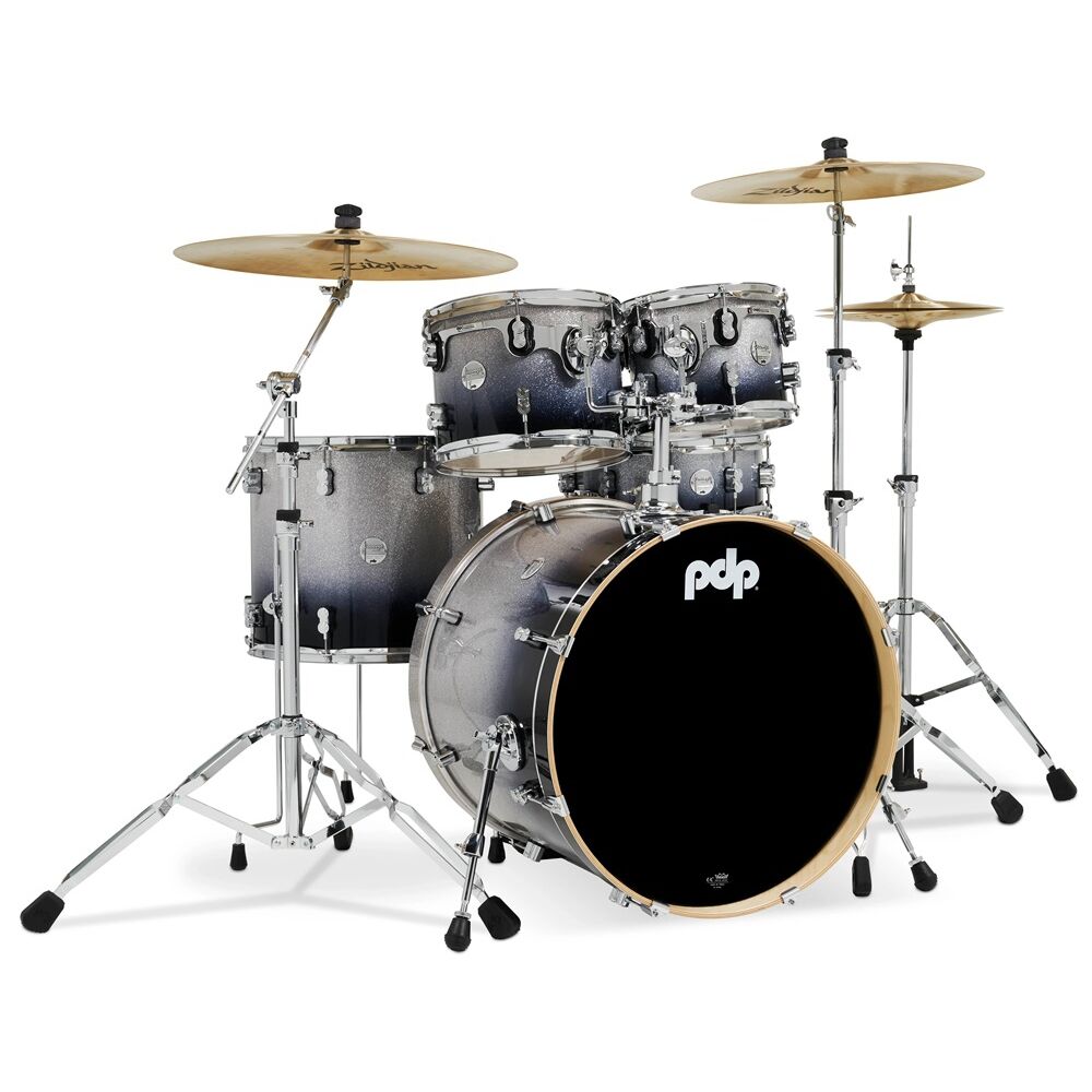 PDP Drums Concept Maple 5 Parça 22'' Akustik Davul (Silver To Blk Fade)