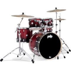 PDP Drums Concept Maple 5 Parça 22'' Akustik Davul (Red To Black Sparkle Fade)