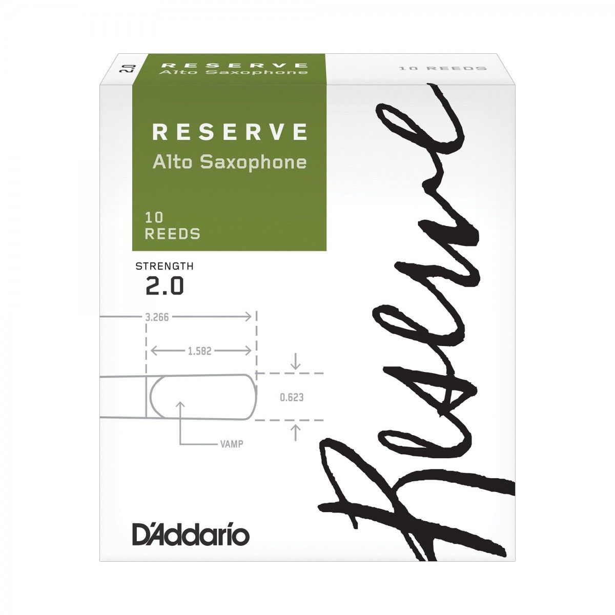 D'Addario Woodwinds Reserve DJR1020 Alto Saksafon Kamışı No:2