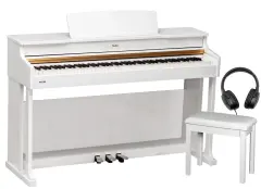 Valler PM100 Beyaz Parlak Cilalı Tuş Hassasiyetli Dijital Piyano ( Tabure ve Kulaklık Hediyeli )