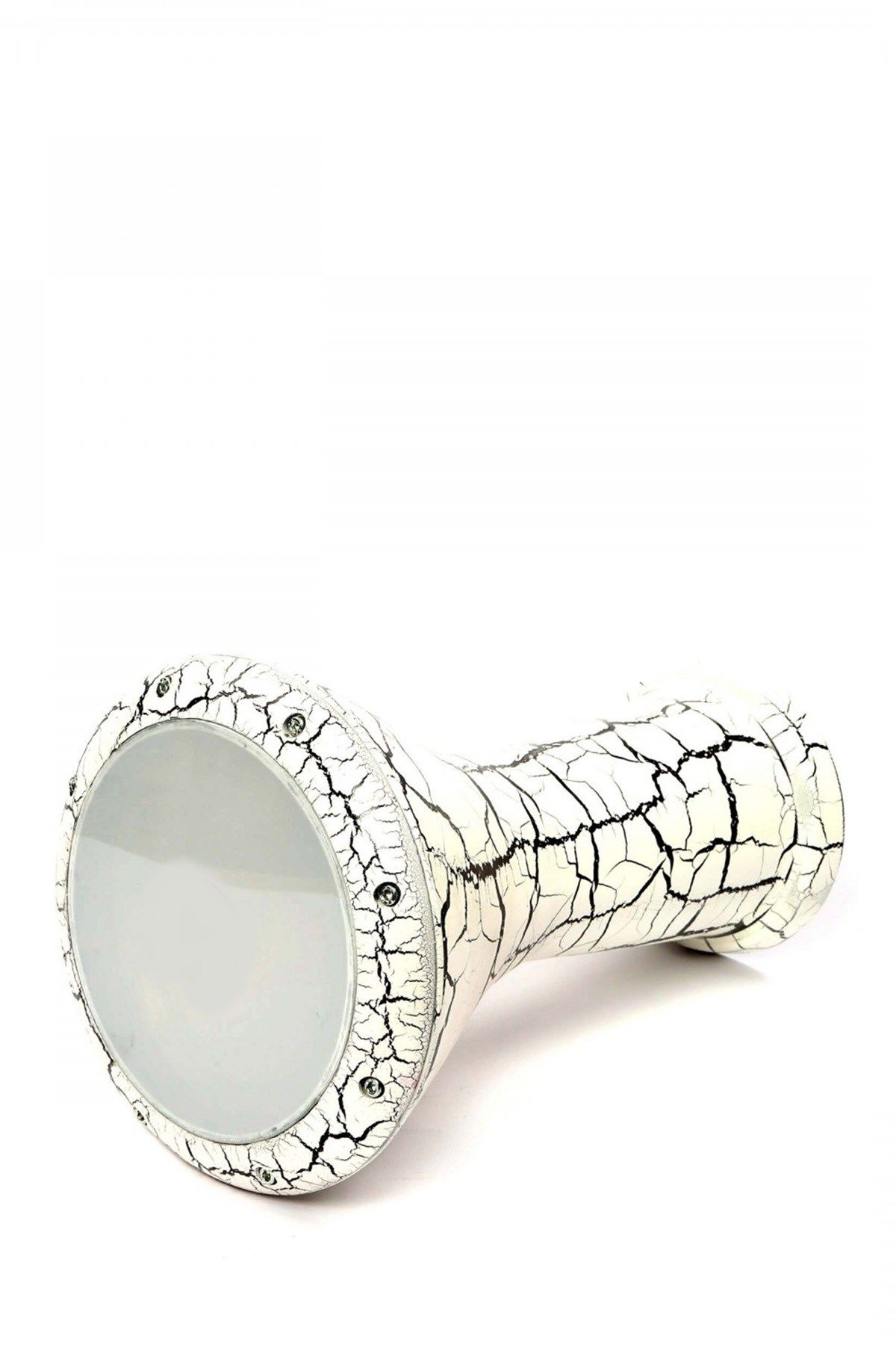 Çatlak Boyalı Çömlek Darbuka Beyaz