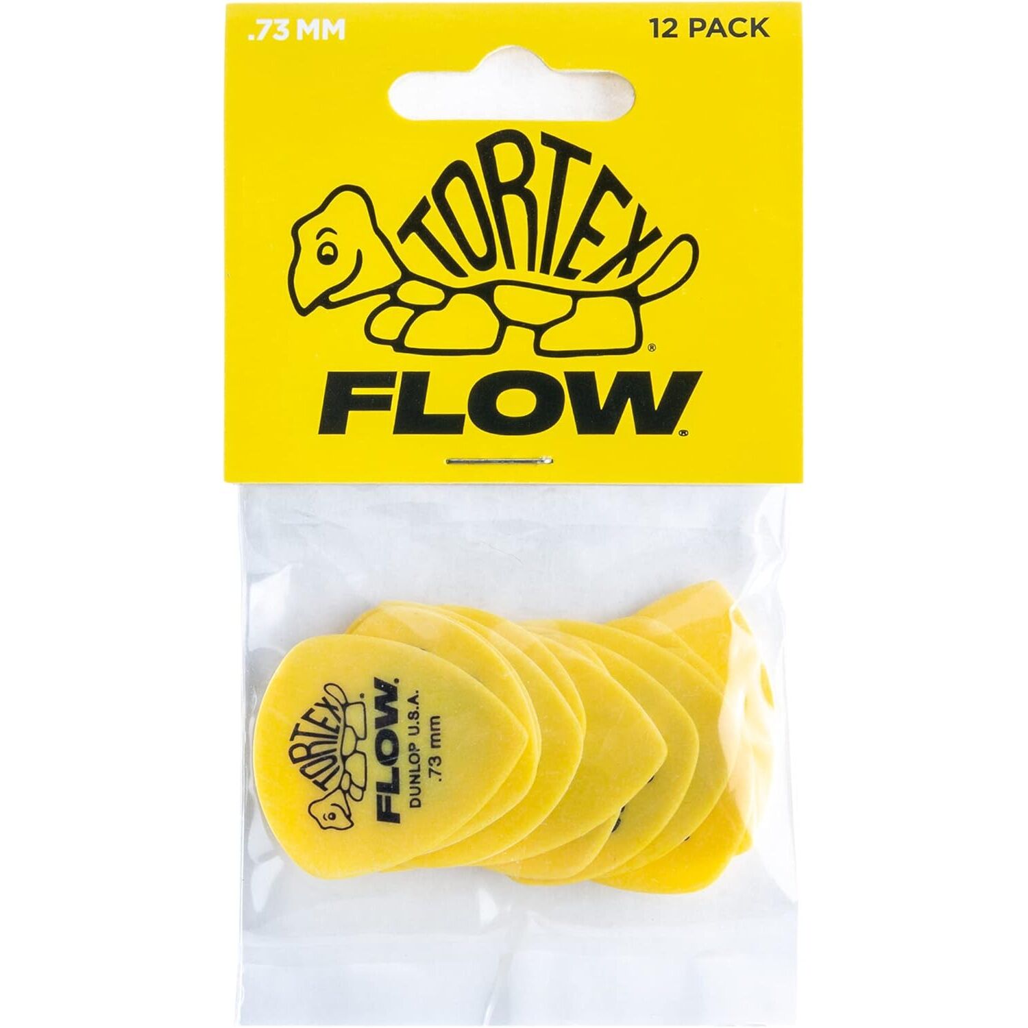 Jim Dunlop 558P.73 Tortex Flow 12li Pena (0.73 mm)