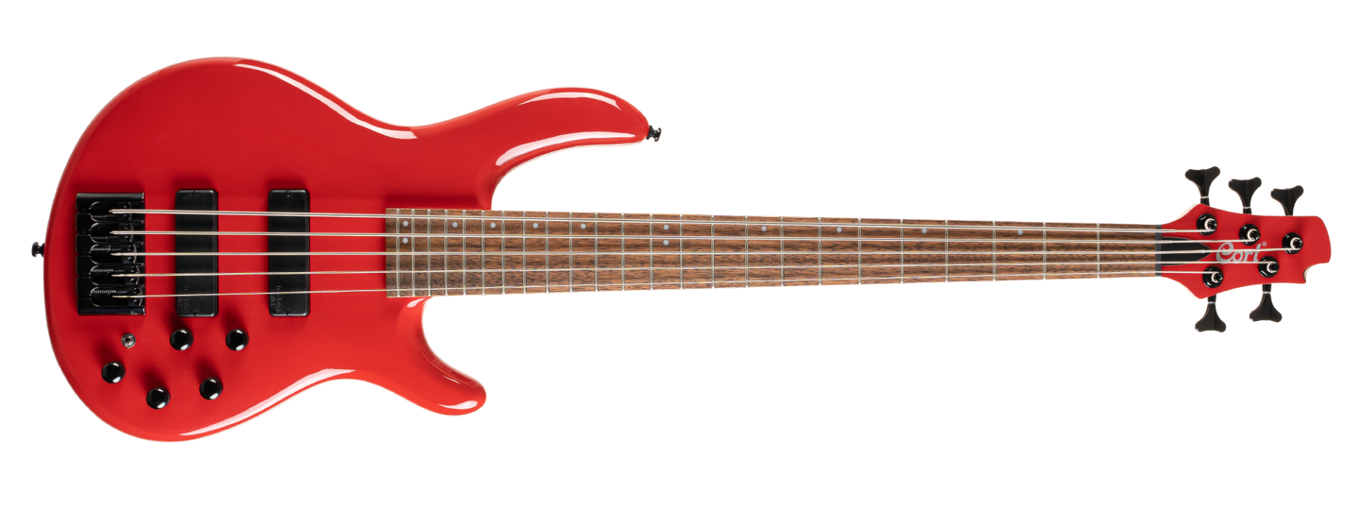 CORT C5 DELUXE CRD BASS GİTAR, 5 TELLİ, ŞEKER KIRMIZISI