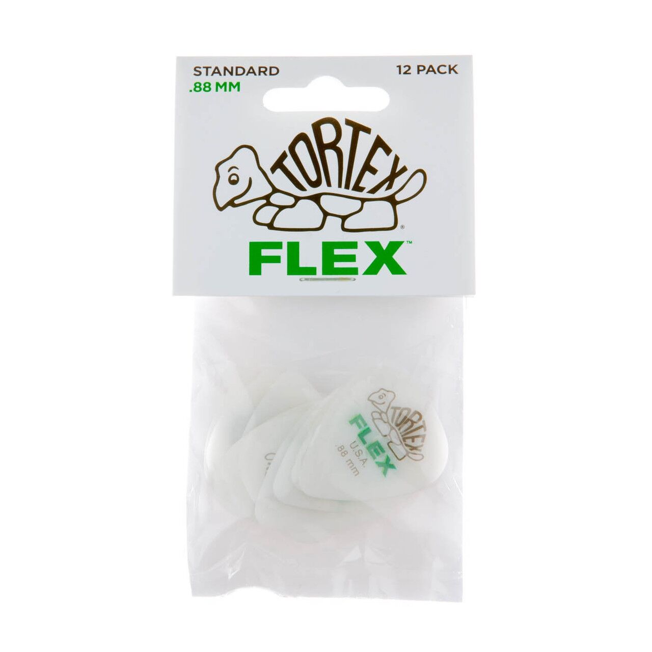 Jim Dunlop 428P088 Tortex Flex Std Nat 12'li Paket Pena (0.88 mm)