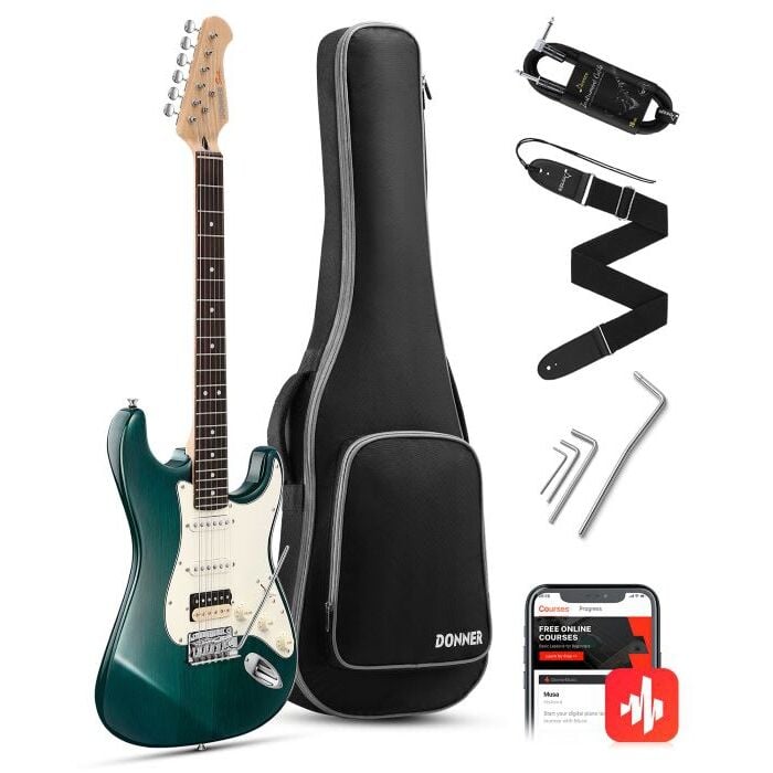 Donner Seeker Series DST-400 Elektro Gitar Seti (Yeşil)