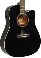 Washburn AD5CEB Apprentice 5 Serisi Siyah Elektro Akustik Gitar