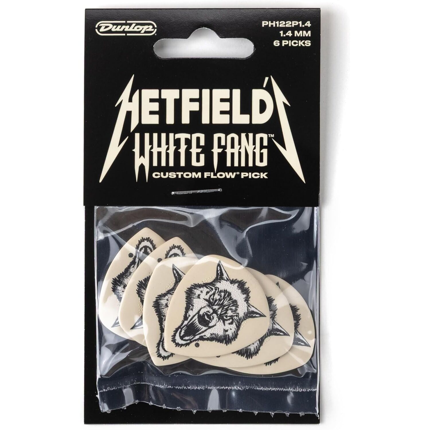 Jim Dunlop PH122P140 White Fang 6'lı Paket Pena (1.40 mm)