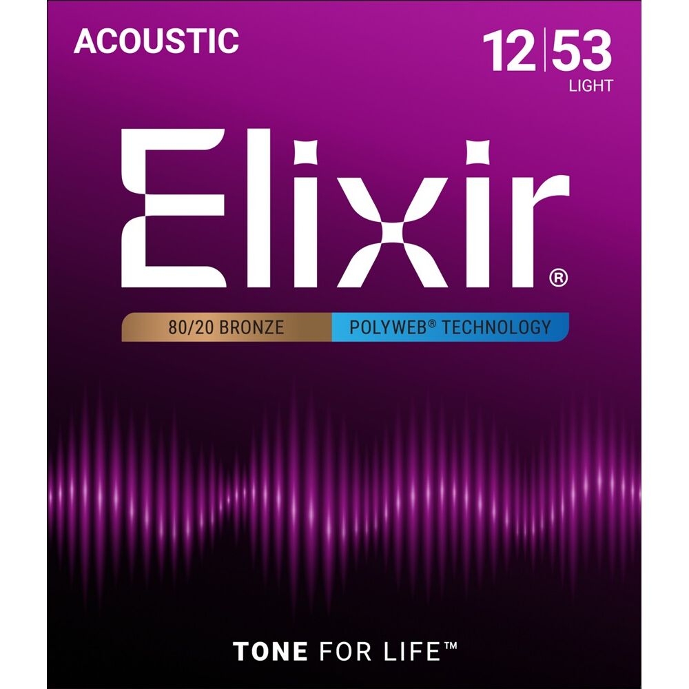 Elixir 11050 Polyweb Bronze Light Akustik Gitar Teli (.012-.053)