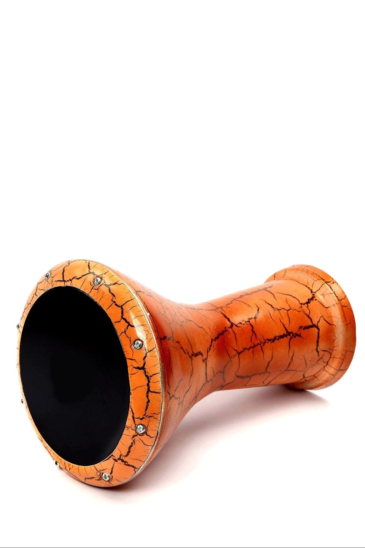 Çatlak Boyalı Çömlek Darbuka Turuncu