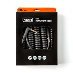 MXR DCICB30R Blk Ra Right/straight Coil Kablo (9 Metre)