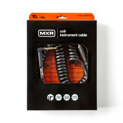 MXR DCICB15R  Blk Ra Right/straight Coil Kablo (4.5 m)