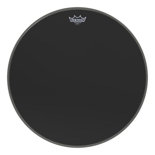 REMO ES-1020-00 20 inç AMBASSADOR® EBONY Bas Davul Derisi