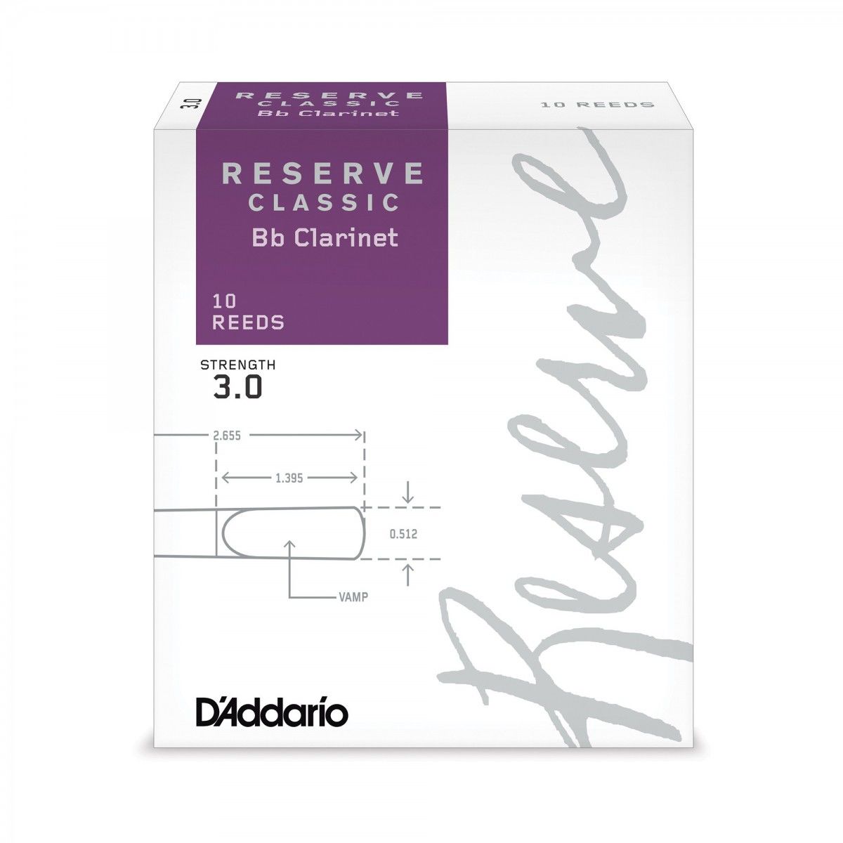 D'Addario Woodwinds Reserve Classic DCT1030 Sib Klarnet Kamışı No:3