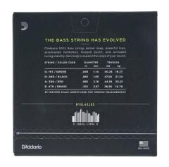DADDARIO NYXL45105 BASS GİTAR TEL SETİ, NYXL SERİSİ, LONG SCALE, 4 TELLİ