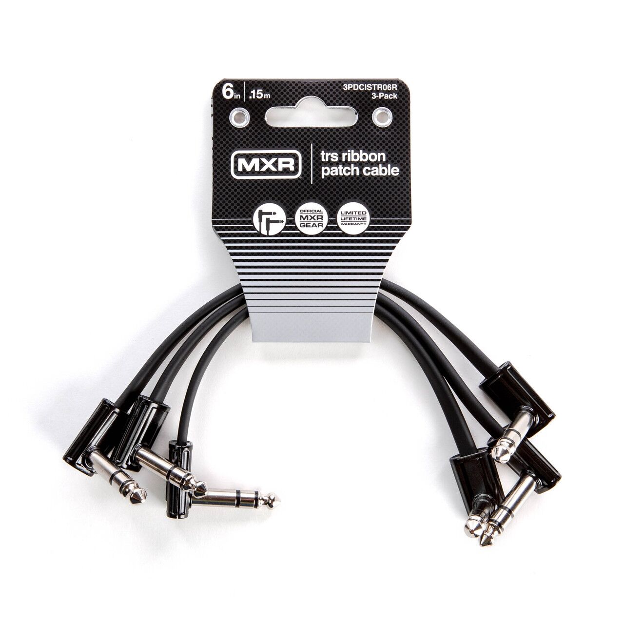 MXR 3PDCISTR06R 3'lü Paket 6'' TRS Ribbon Patch Kablo 