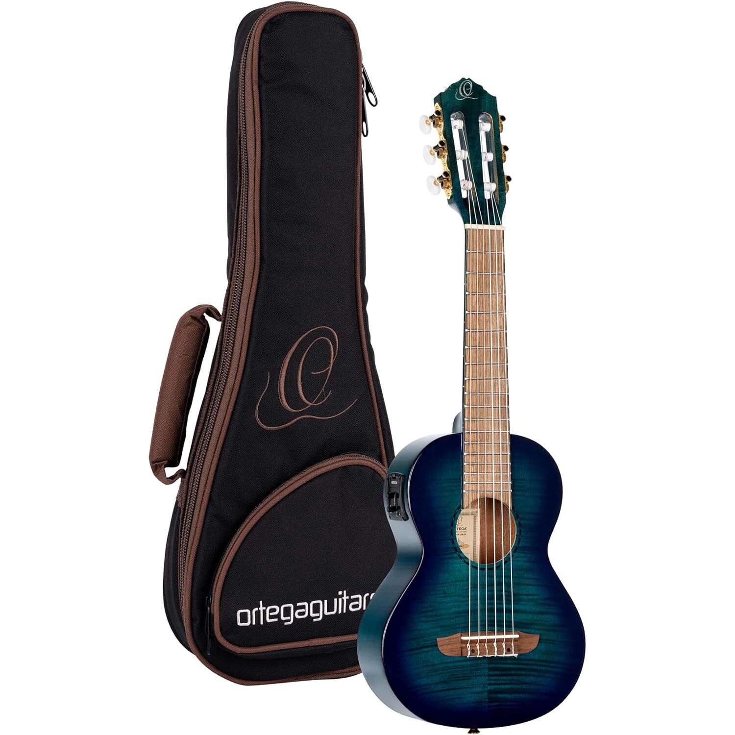 Ortega Mini Travel Series 17'' Elektro Guitalele (Blue Fade Maun)