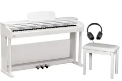Valler PM40 Tuş Hassasiyetli USB Bağlantılı Dijital Piyano Beyaz