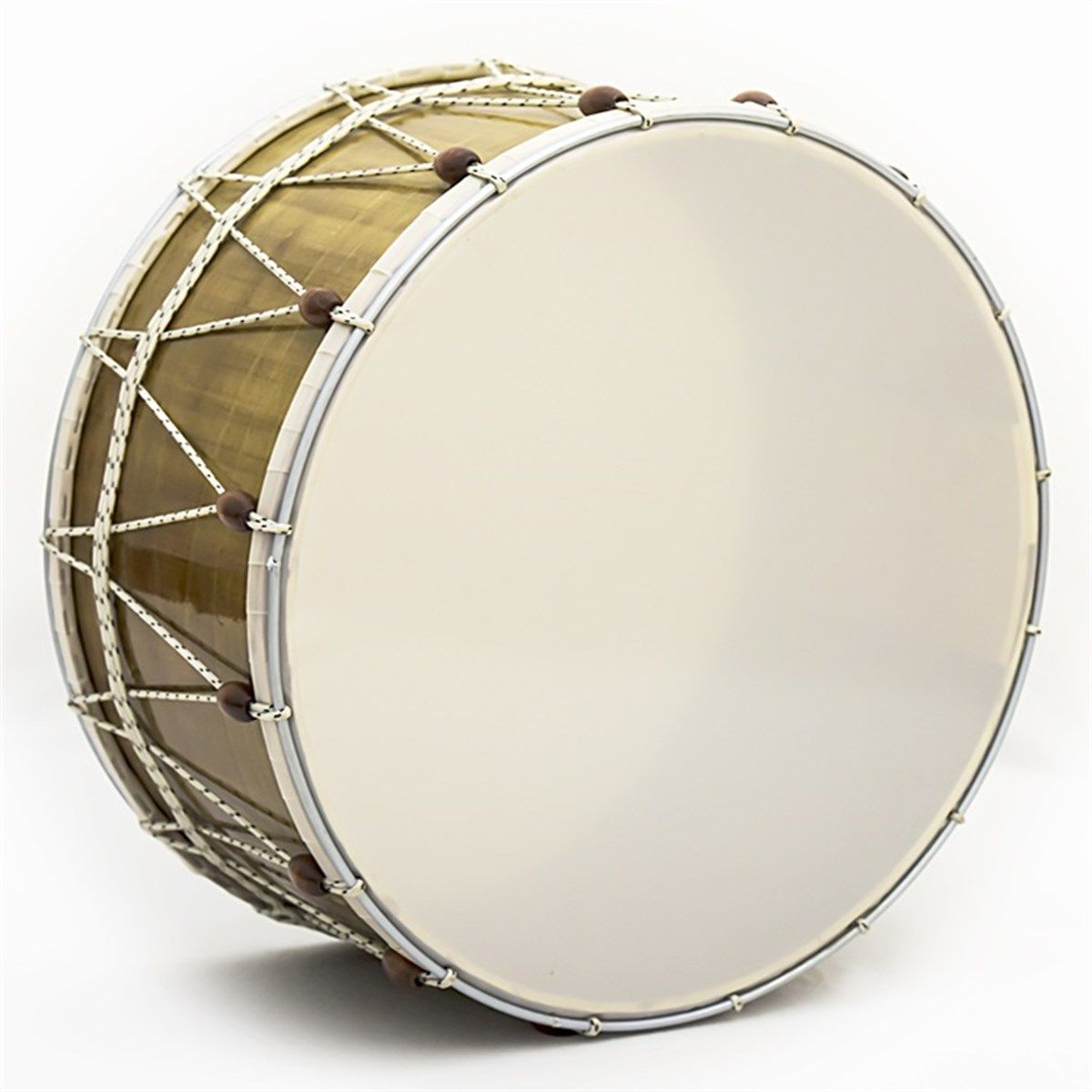 Ceviz Ağacı Asma Davul, ipli Folklör Davulu 46cm