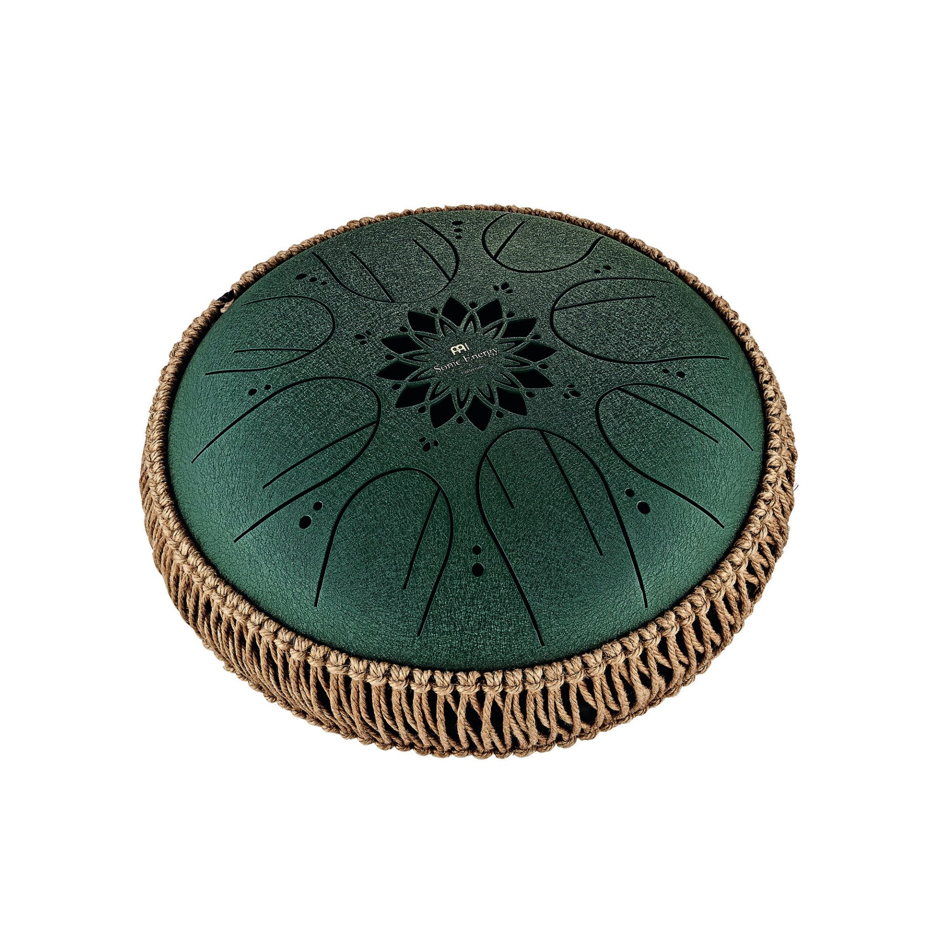 Meinl Sonic Energy 10'' Medium Octave Steel Tongue Drum (F# Minor, 8 Notes, 432 Hz, Dark Green)