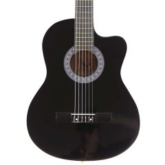 Angel ACG100C-BK 4/4 Cutaway Siyah Klasik Gitar