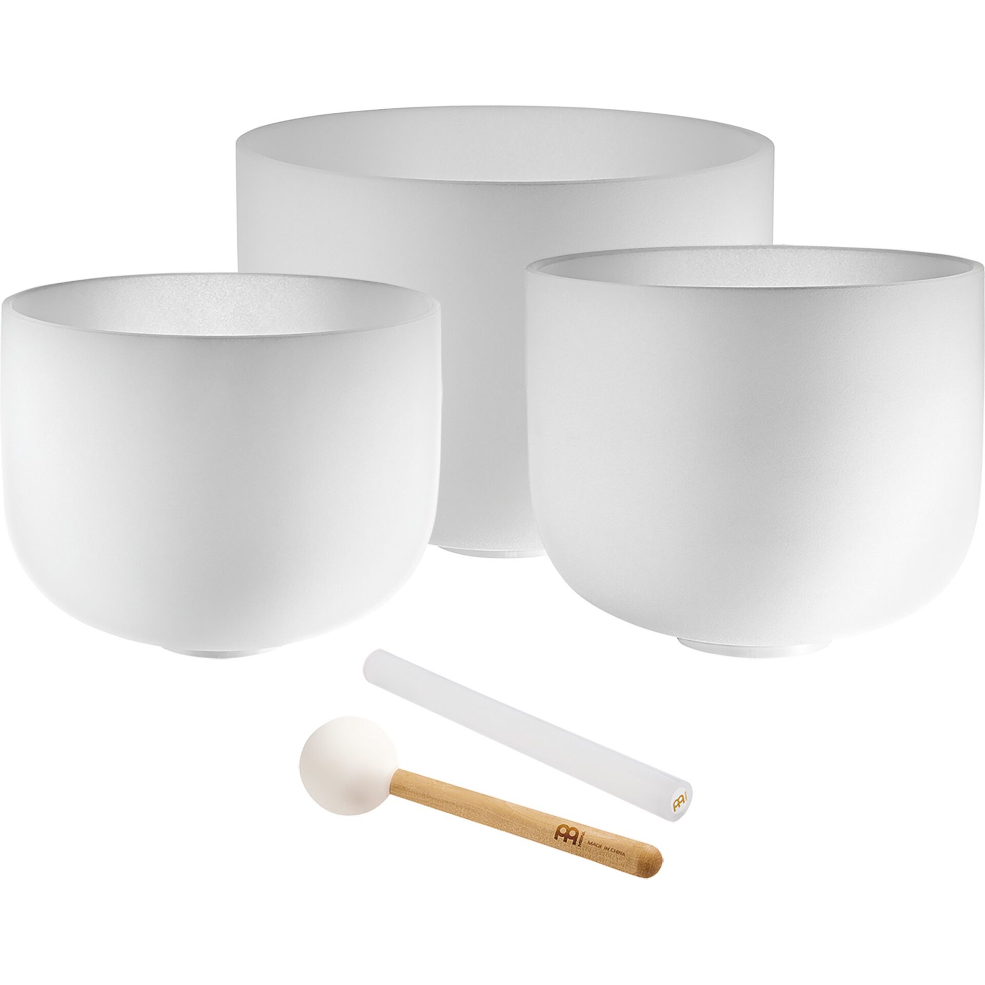 Meinl Sonic Energy 3-parça Crystal Singing Bowl Set (A4 / F4 / D4, 432 Hz)