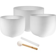 Meinl Sonic Energy 3-parça Crystal Singing Bowl Set (A4 / F4 / D4, 432 Hz)