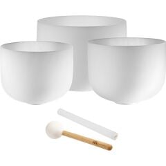 Meinl Sonic Energy 3-Parça Crystal Singing Bowl Set (A4 / F4 / C4, 432 Hz)