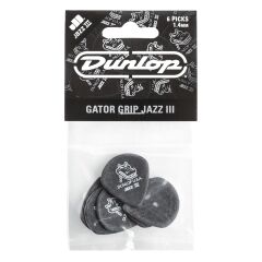 Jim Dunlop 571P140 Gator Grip Jazz III 6'lı Paket Pena