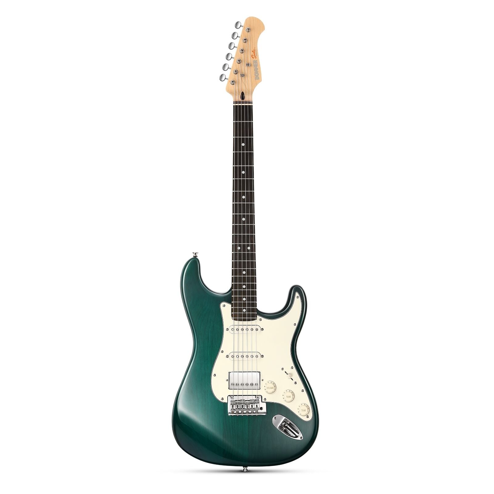 Donner DST-400 Elektro Gitar (Transparent Turquoise)