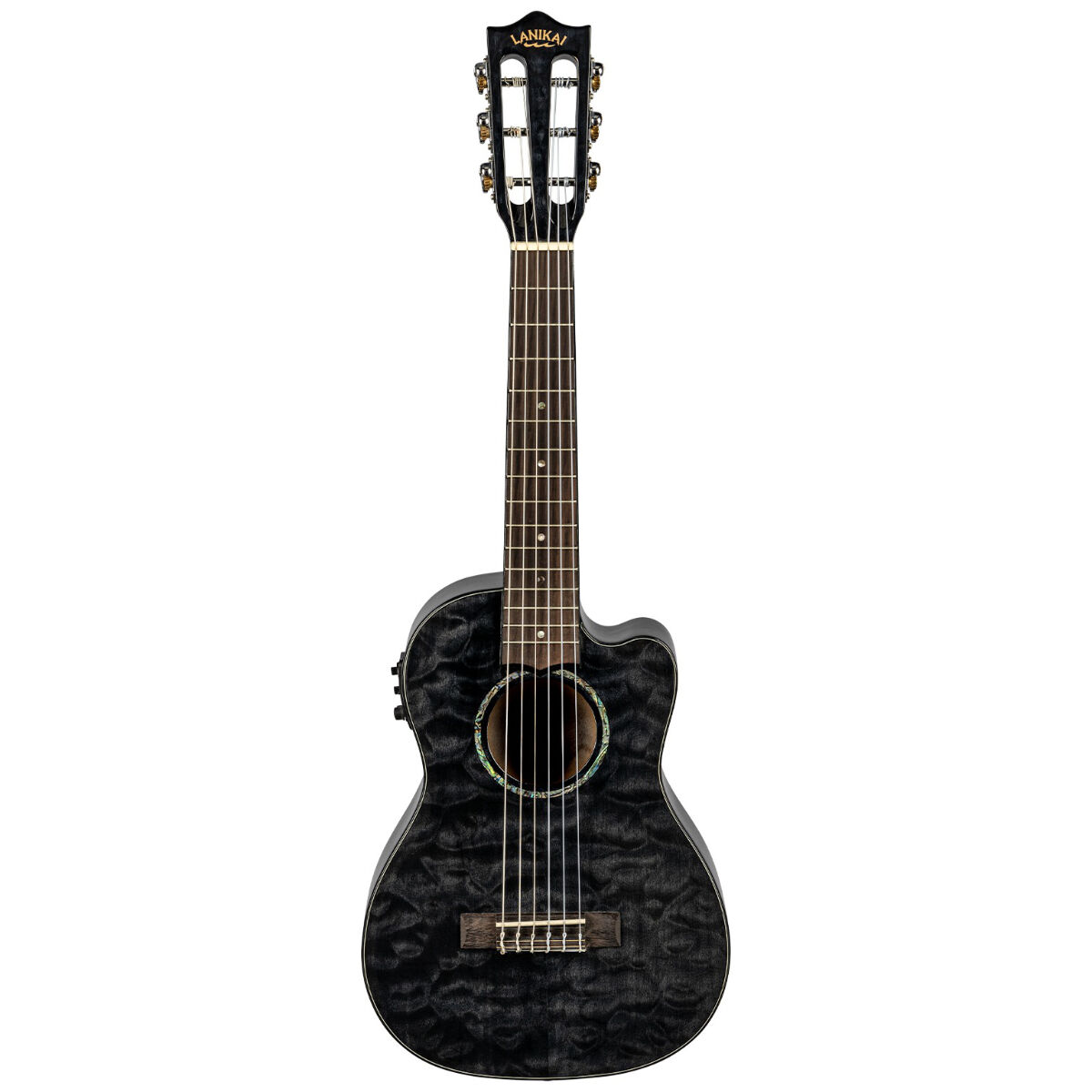 Lanikai QM-BKCEG Quilted Maple Guitalele